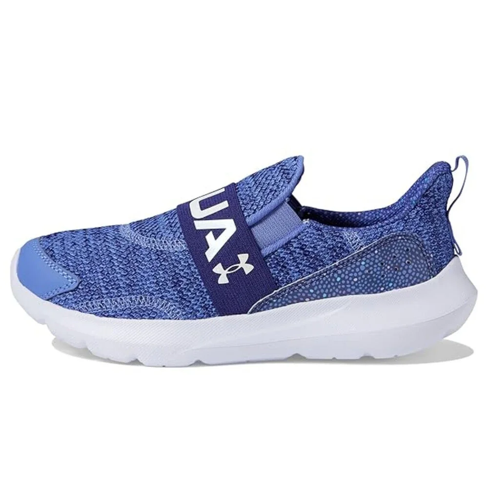 Under Armour Surge 3 Sneakers Kids US 6.5 Baja Blue Slip On Running Shoes GAL969